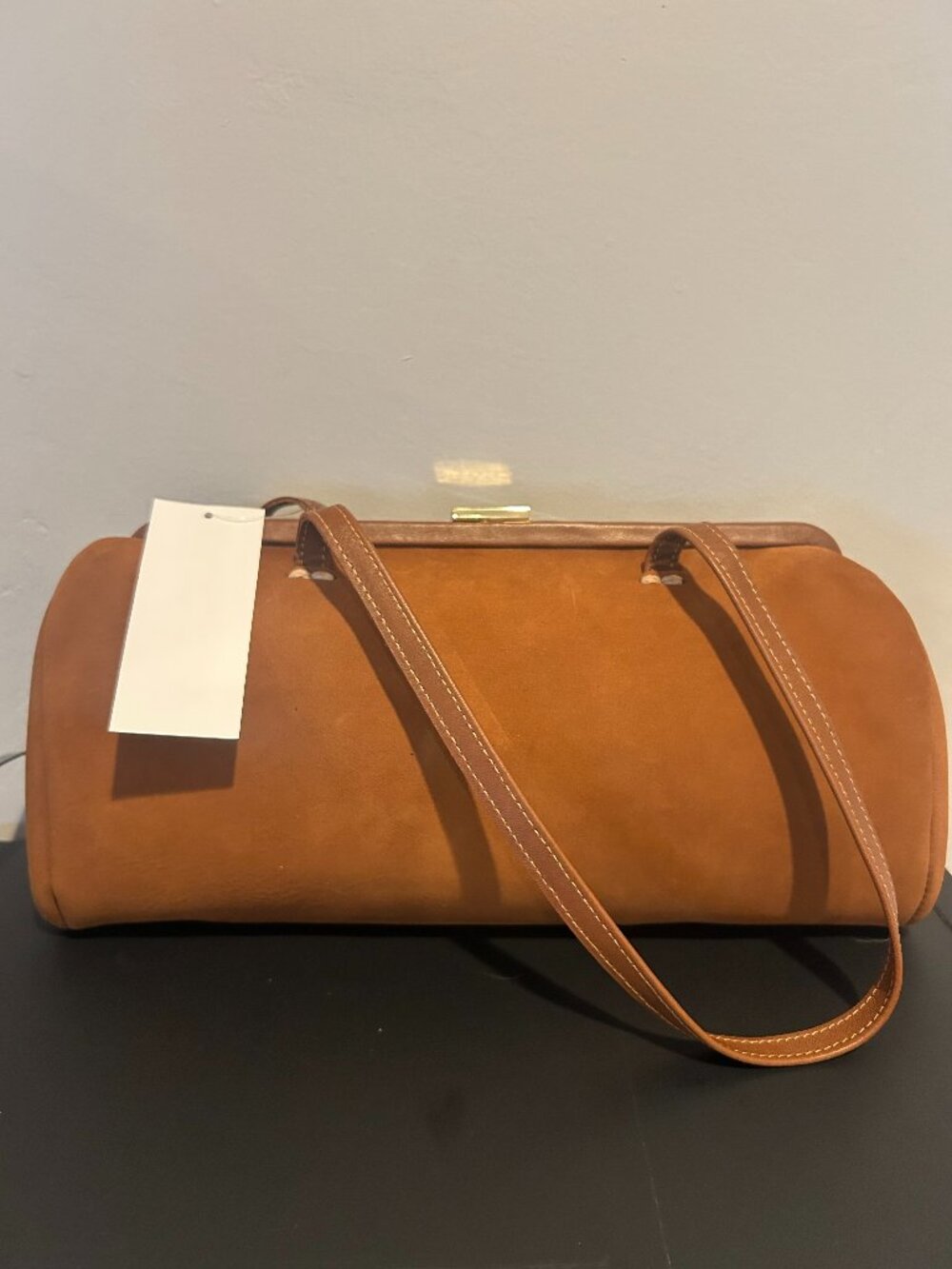 NWT Clare V. Yvette Bag Hazelnut Brown Nubuck Suede Shoulder Bag